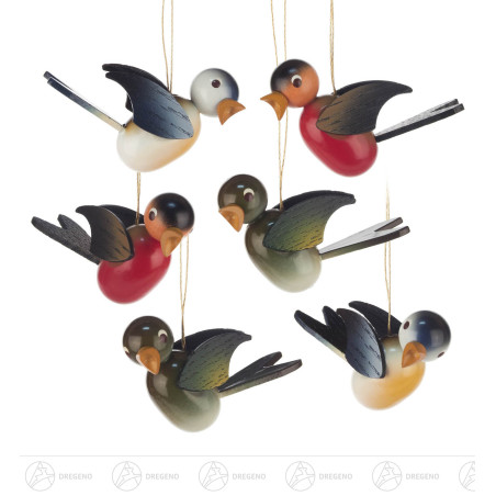 Behang Vögel farbig (6) 4cm