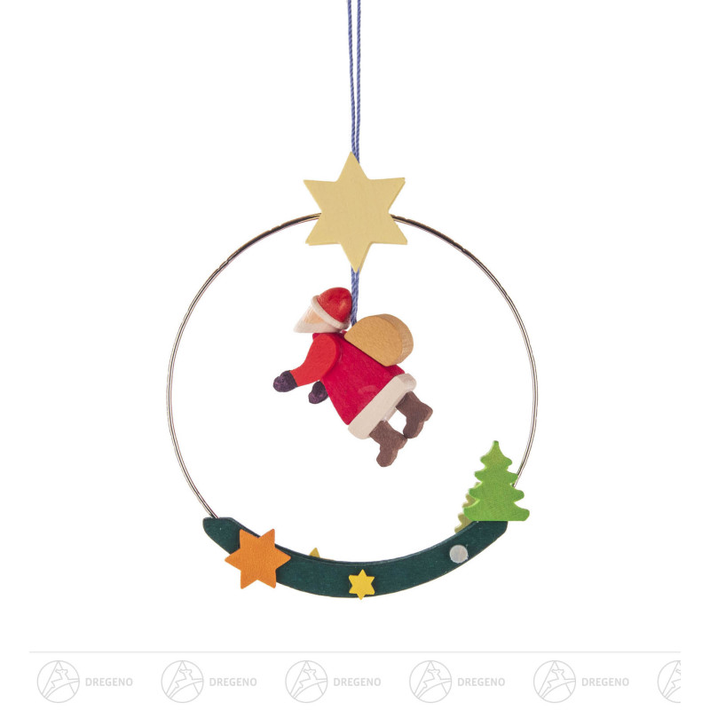 Behang Weihnachtsmann im Ring 8cm