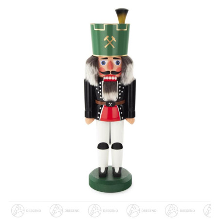 Nussknacker Bergmann schwarz-weiß, 40cm