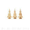 Massivholzbaum natur, 6,5cm (3 Stück)