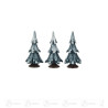 Massivholzbaum grün/weiß lackiert 6,5cm (3 Stück)