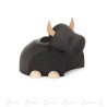 Ochse modern groß natur/anthrazit 6cm