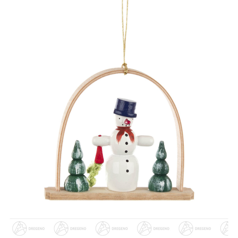 Behang Schneemann mit Möhre im Bogen 7cm