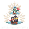 Bastelset Fensterbild  Pinguinfamilie17x6cm