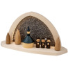 Gesteinsbogen 21x40x13cm natur LED beleuchtet Seiffener Kirche