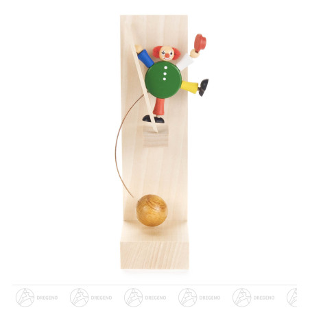 Schaukelfigur Clown Akrobat auf Leiter