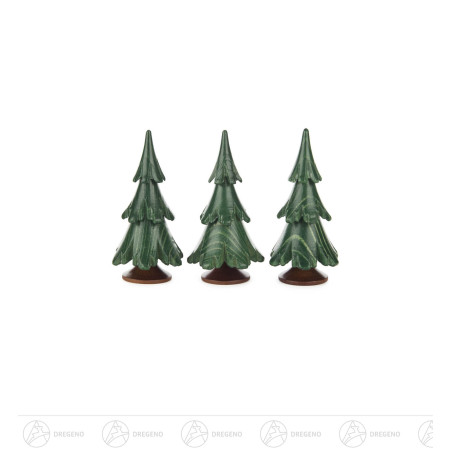 Massivholzbaum grün lasiert 6,5cm (3 Stück)