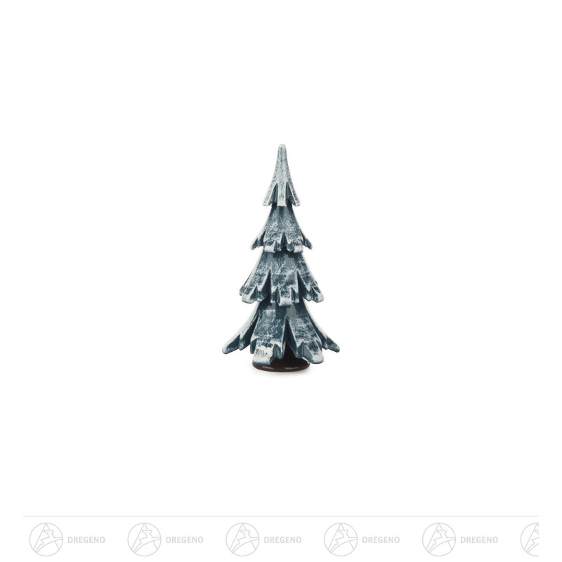 Massivholzbaum grün/weiß 9 cm