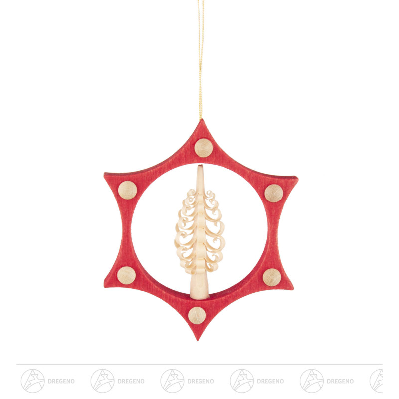 Behang Spanbaum im Ornament rot 8cm