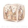 Teelichthalter Seiffener Kirche und Kurrende 14 x10cm