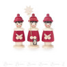 Kurrendefiguren rot, 7,5cm (3) 7cm