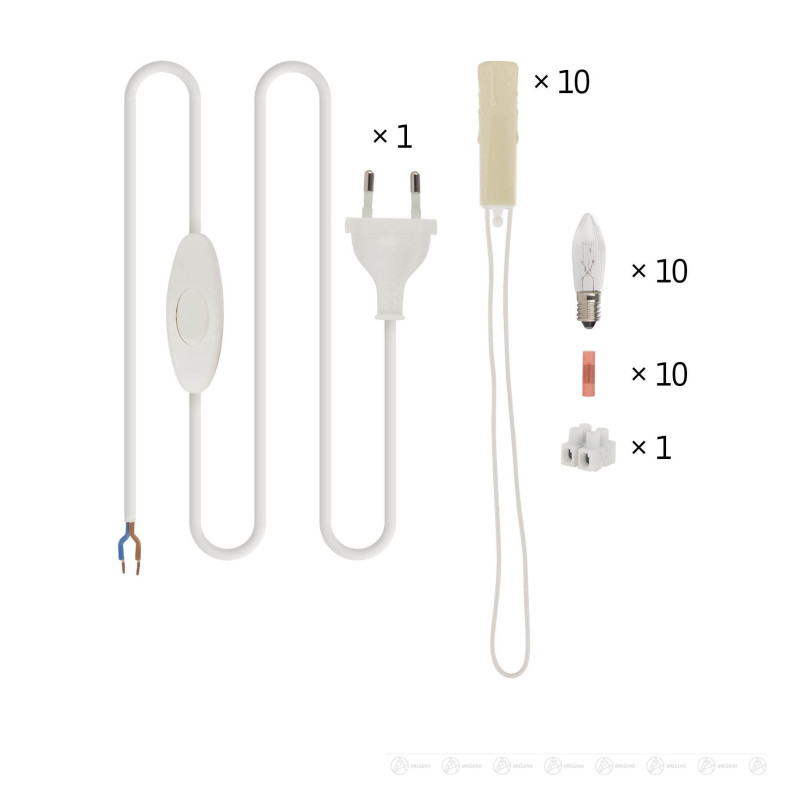 Bauteilsatz für Schwibbogen 10 Kerzen
