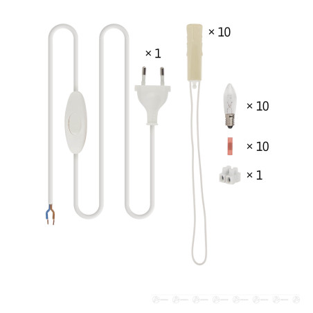 Bauteilsatz für Schwibbogen 10 Kerzen