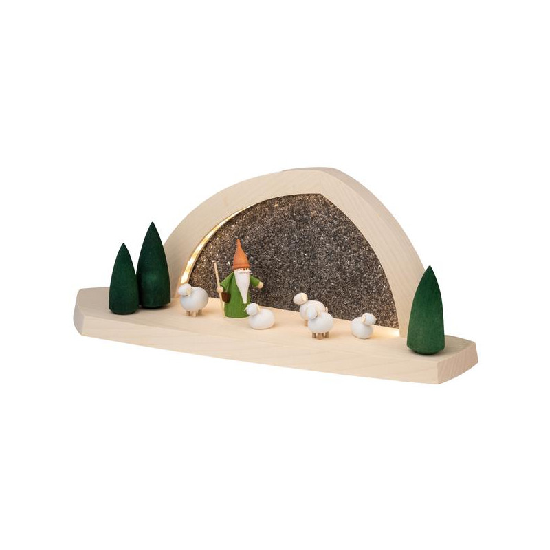 Gesteinsbogen 15x37x13cm natur LED beleuchtet Schäferwichtel