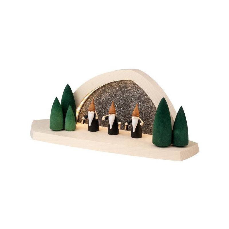 Gesteinsbogen 15x37x13cm natur LED beleuchtet Bergwichtel
