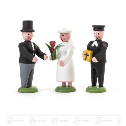 Miniatur Brautpaar und Pfarrer