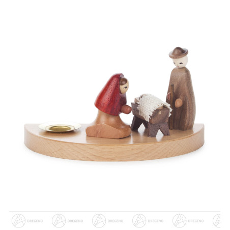 Kerzenhalter mit Weihnachtskrippe für Kerze d14mm