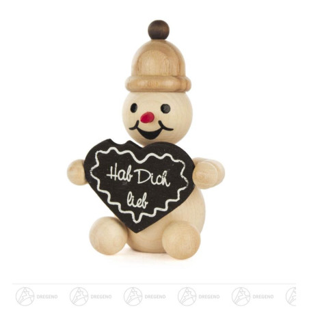 Schneemann Junior mit Lebkuchenherz