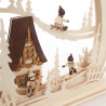 Erzgebirgsbogen Winterkinder mit LED-Beleuchtung 33x31cm