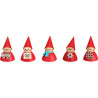 Weihnachts-Wippel, 5er Satz 4cm