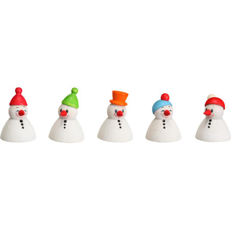 Wippel-Schneemann-Junior, 5er Satz 4cm
