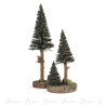 Nadelbäume mit Vogelhaus grün, 20/27cm (2)