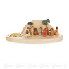 Miniatur Krippe Weihnachtsabend mit Teelichthalter