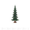 Massivholzbaum grün lasiert, 19cm