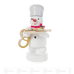 Schneemann mit Brezel 8cm