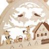Rundbogen mit Schneemännern, elektrisch beleuchtet 48x42cm