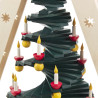 Schwibbogen Spitze-Stufenbaum mit LED-Beleuchtung (Input 100-240V) 48x36cm