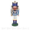 Nussknacker König hellblau-weiß, 34cm
