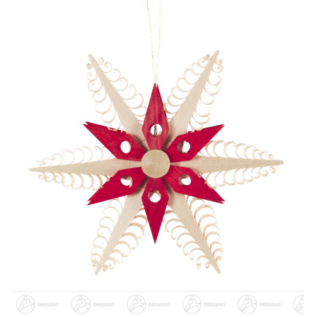 Behang Spanstern rot/natur 14cm