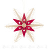 Behang Spanstern rot/natur 14cm