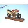Raeuchermotorrad Touring rot  27 x8 x 16cm