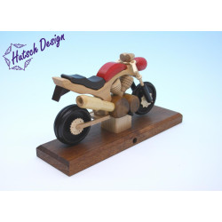 Raeuchermotorrad Touring rot  27 x8 x 16cm