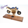 Raeuchermotorrad Touring blau  27 x8 x 16cm