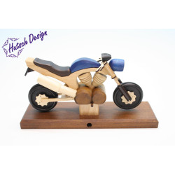 Raeuchermotorrad Touring blau  27 x8 x 16cm