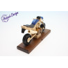Raeuchermotorrad Touring blau  27 x8 x 16cm