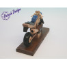 Raeuchermotorrad Touring blau  27 x8 x 16cm