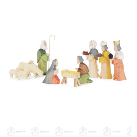 Krippefiguren geschnitzt farbig (11)