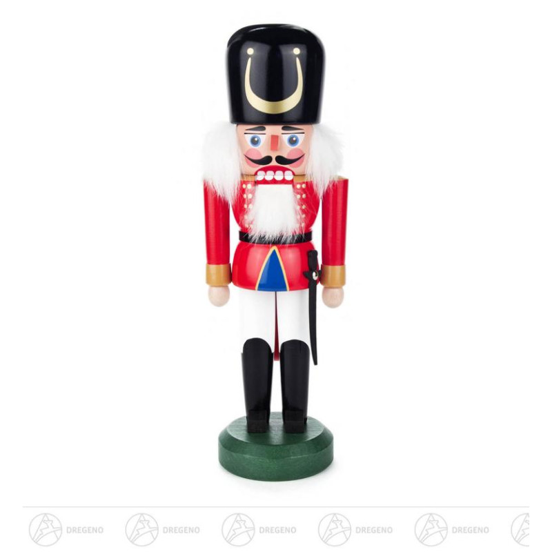 Nussknacker Wachsoldat rot-weiß, 30cm