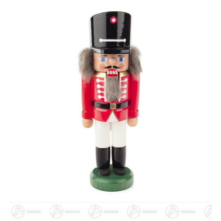 Nussknacker Husar rot-weiß, 14cm