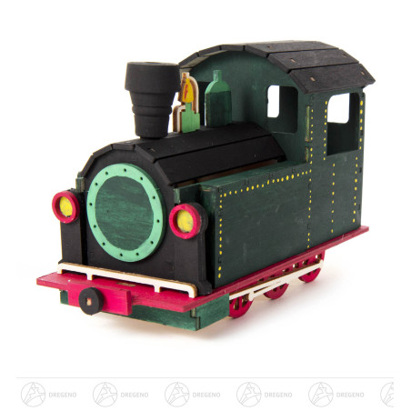 Bastelset Räucherhaus Lokomotive auf Platte 20x8x12cm