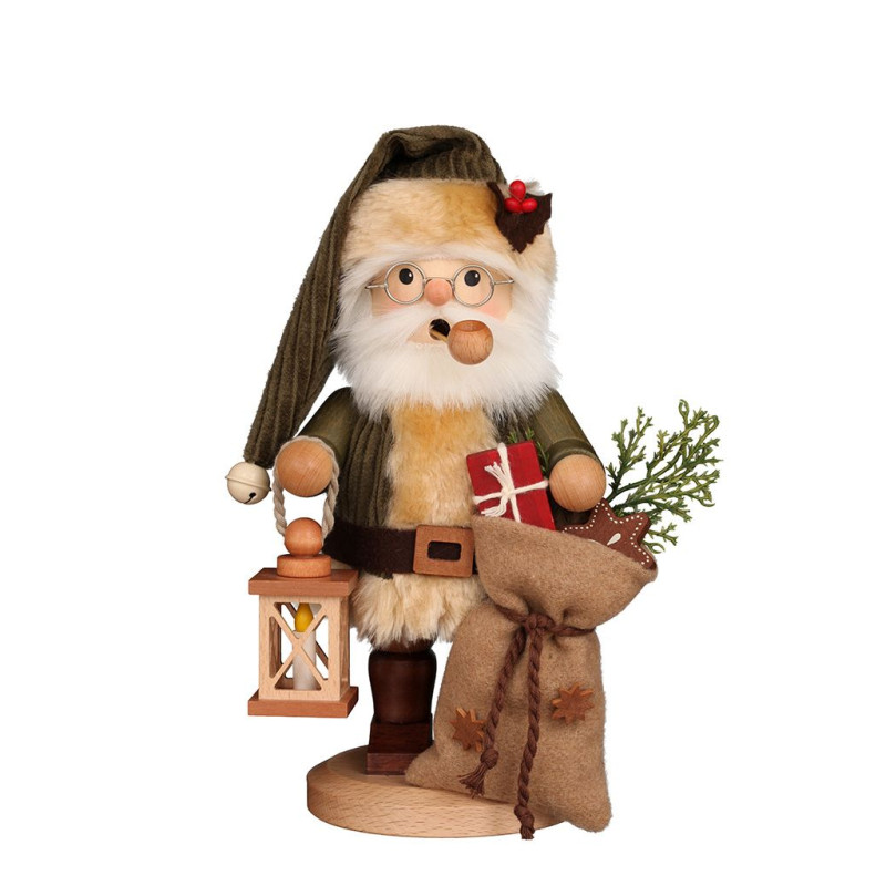 Räuchermann Weihnachtsmann grün