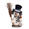 Räuchermann Schneemann grau
