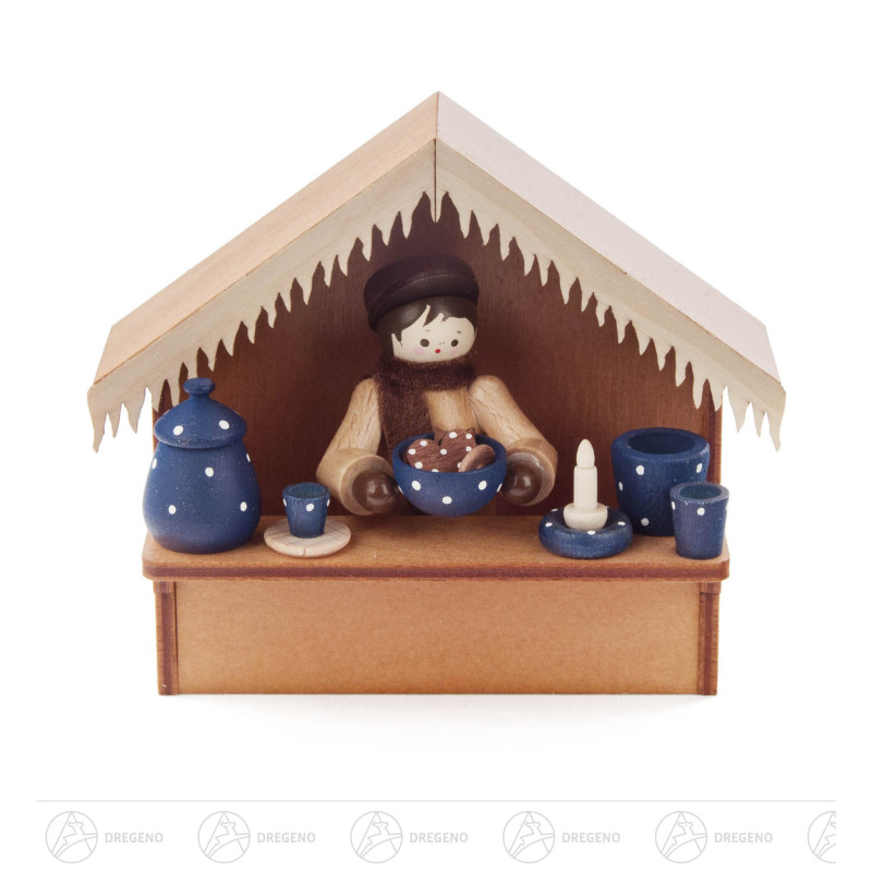Weihnachtsmarktbude Blaue Keramik