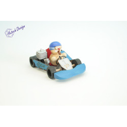 Biker im blauen Kart...