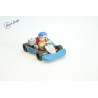 Biker im blauen Kart  16x10x7cm