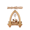 Teelichtpyramide mit Weihnachtsmann Bescherung